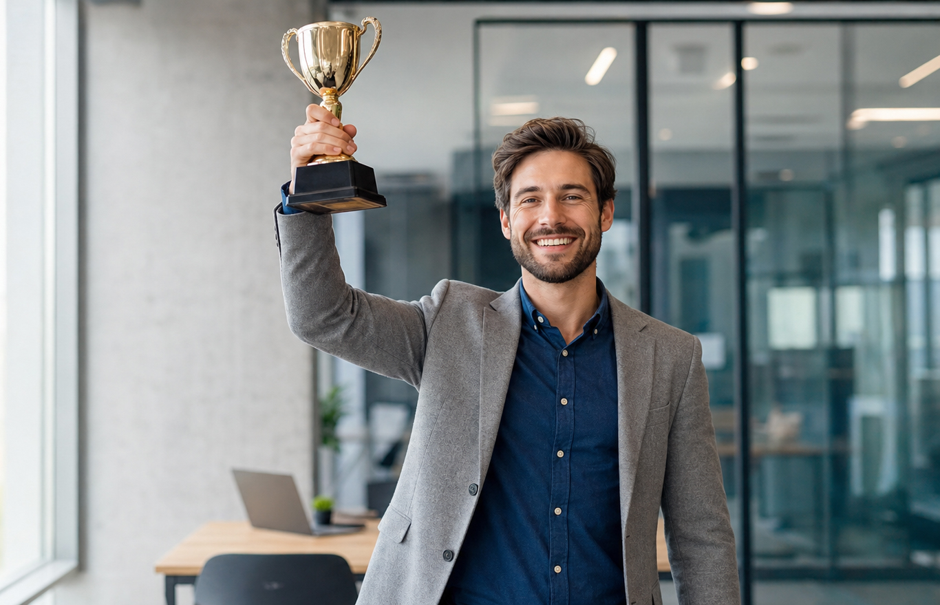 Pokal gewonnen Onlinekurs Fuehrung